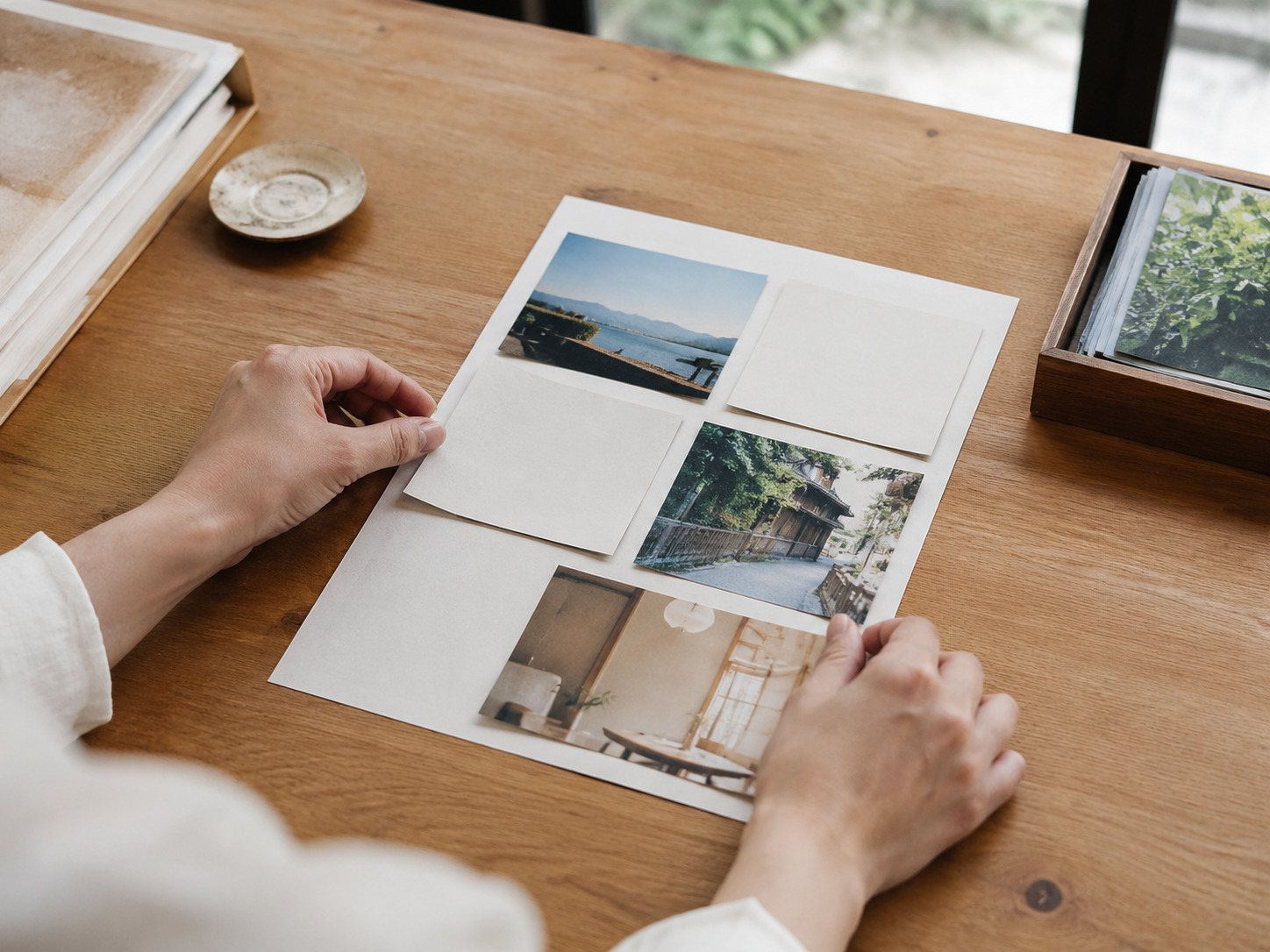 写真を一枚の用紙に整える作業